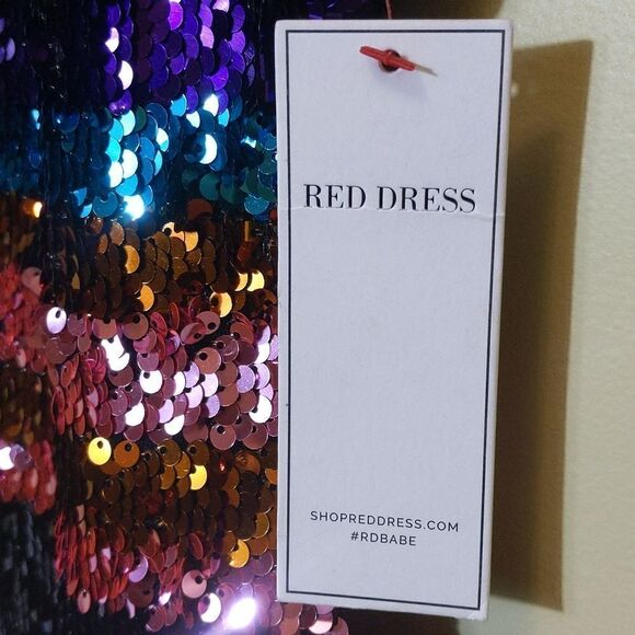 Showgirl Rainbow Sequin Stripe Mini Dress Swifty Eras Taylor Swift Party NWT - Picture 8 of 15